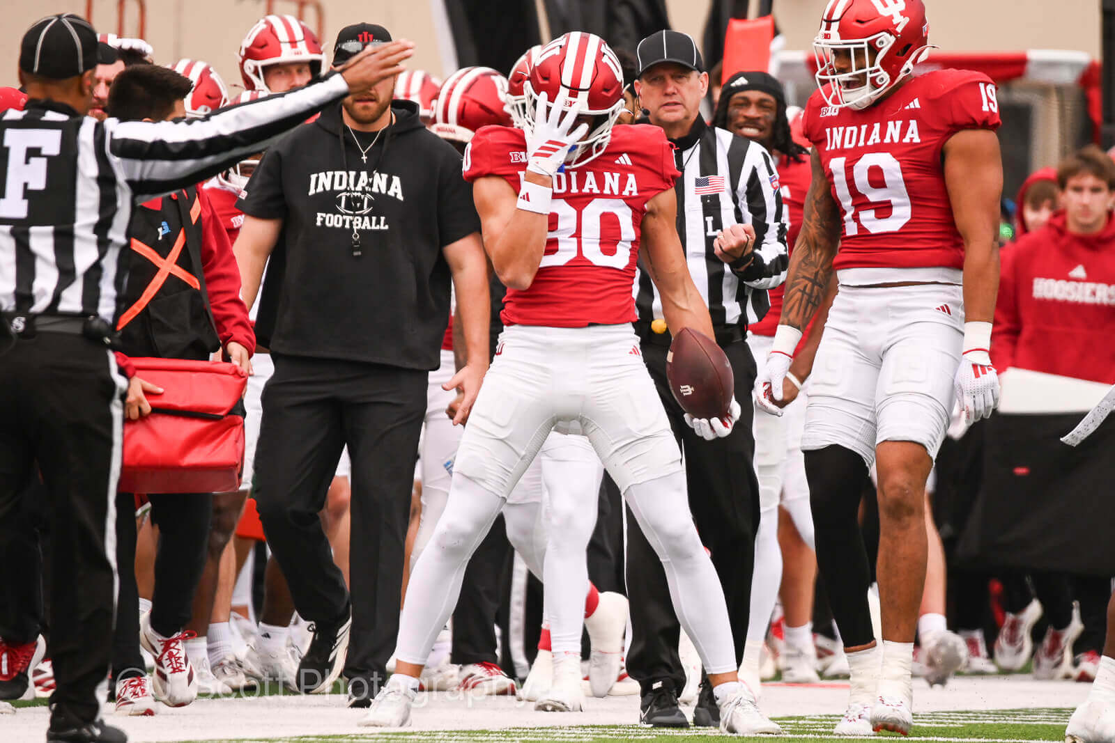 Photos of IU football vs. UCLA football at Memorial Stadium on October 25, 2025.