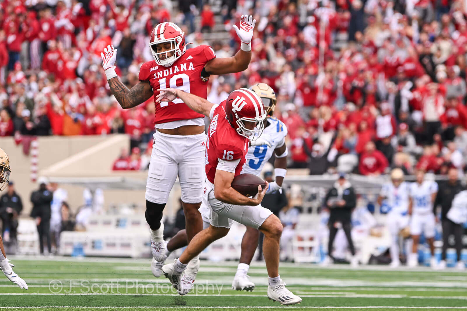 Photos of IU football vs. UCLA football at Memorial Stadium on October 25, 2025.