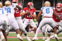 Photos of IU football vs. UCLA football at Memorial Stadium on October 25, 2025.