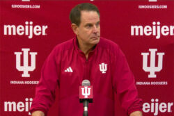 Curt Cignetti addresses the media.