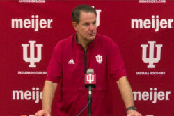 Curt Cignetti addresses the media following Indiana's win against Michigan State.