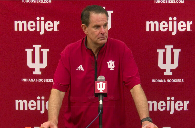 Curt Cignetti addresses the media following Indiana's win against Michigan State.