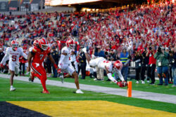 Devan Boykin dives for a touchdown.