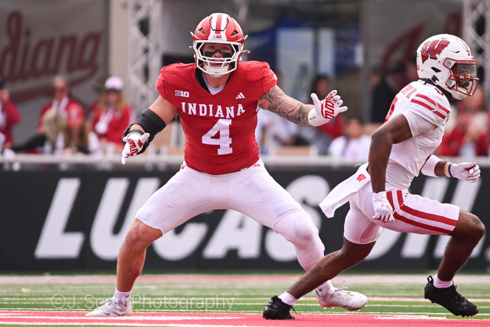 Photos of IU football vs. Wisconsin at Memorial Stadium.