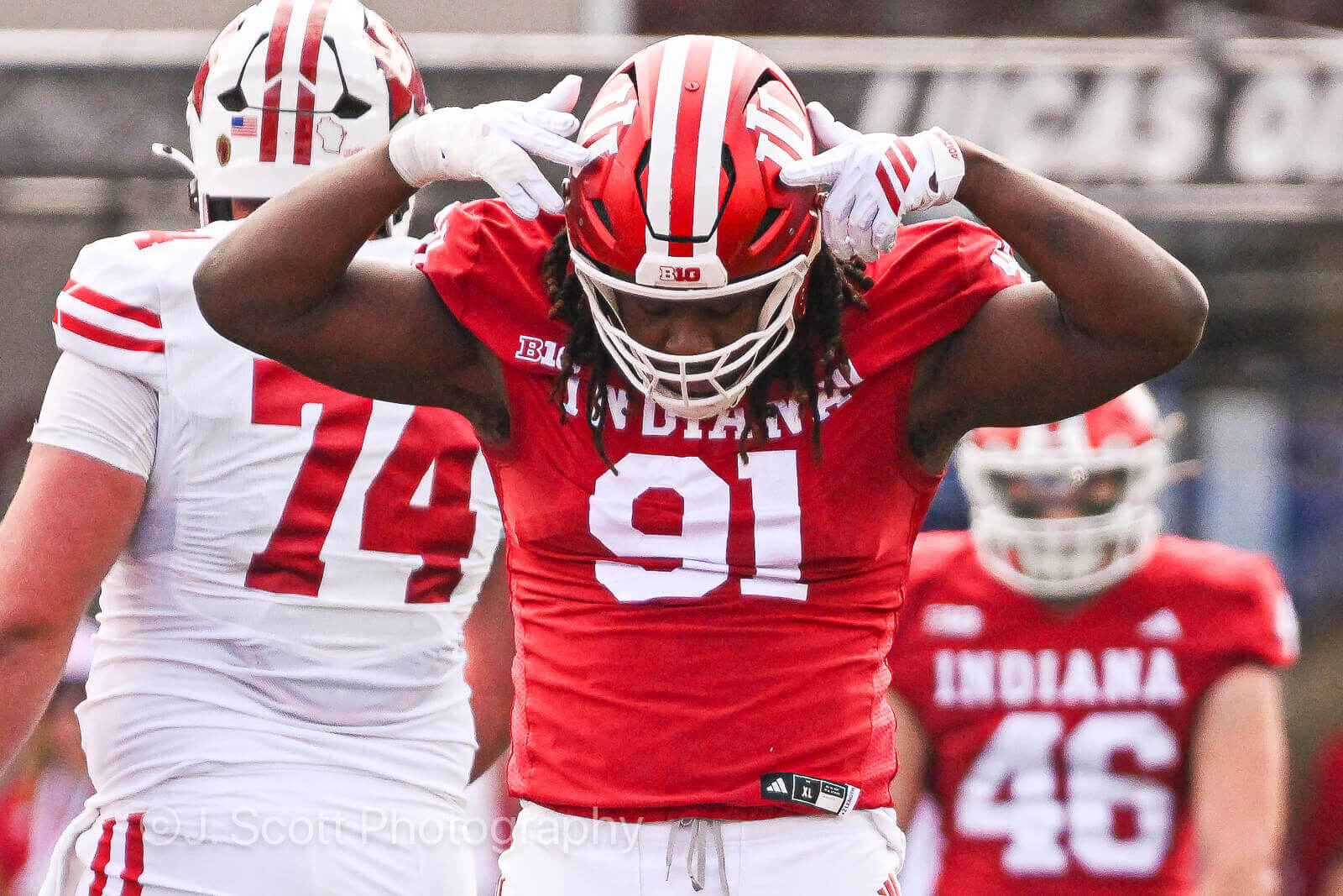 Photos of IU football vs. Wisconsin at Memorial Stadium.