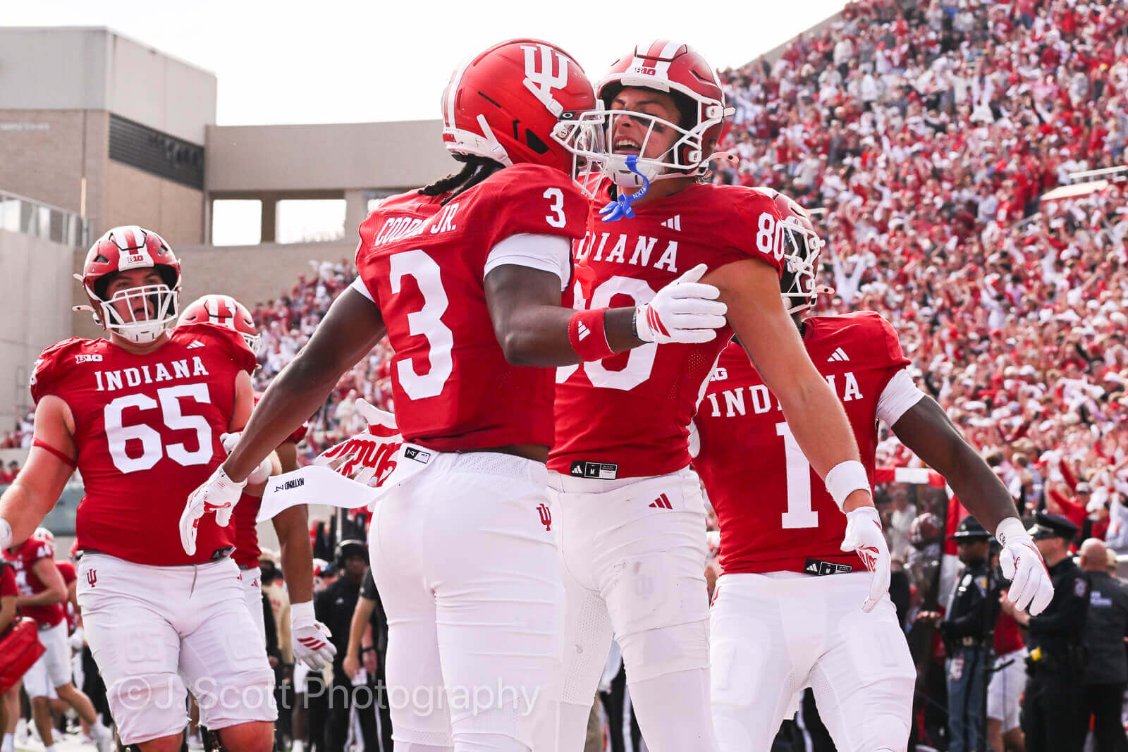 Photos of IU football vs. Wisconsin at Memorial Stadium.