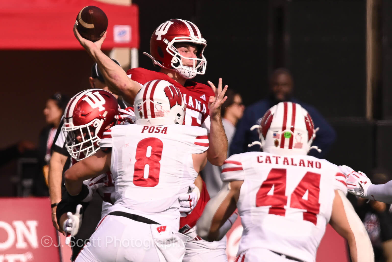 Photos of IU football vs. Wisconsin at Memorial Stadium.