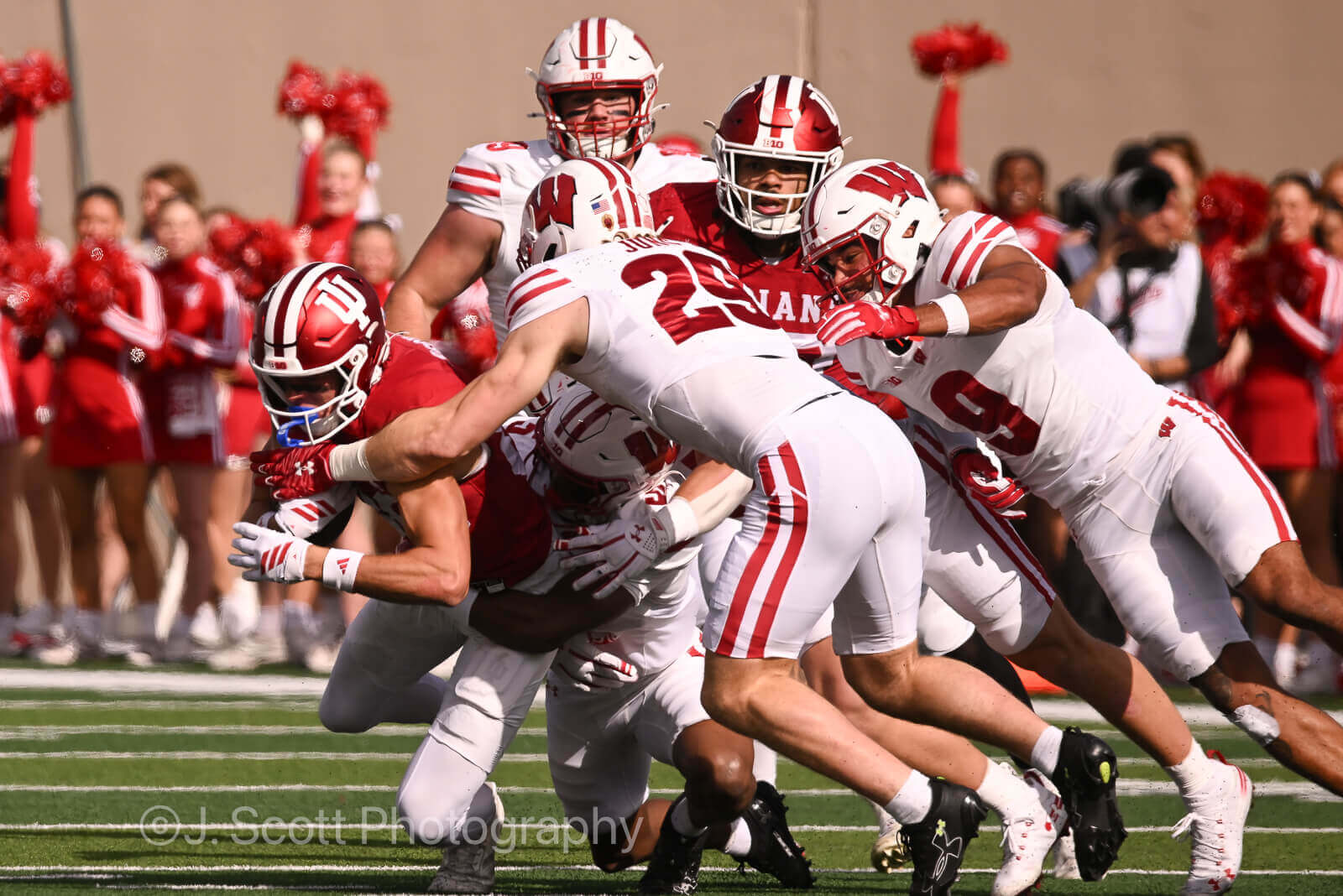 Photos of IU football vs. Wisconsin at Memorial Stadium.