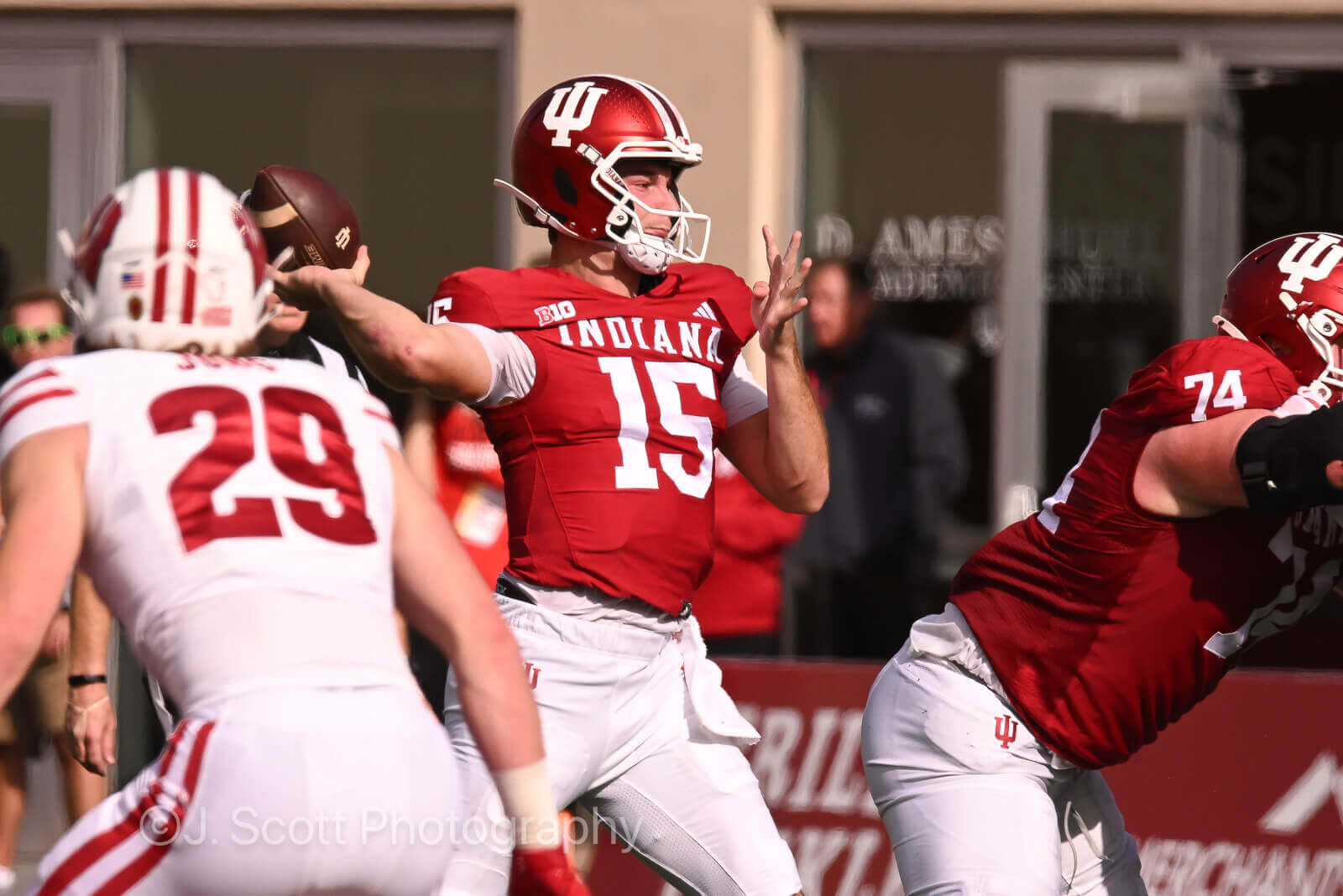 Photos of IU football vs. Wisconsin at Memorial Stadium.