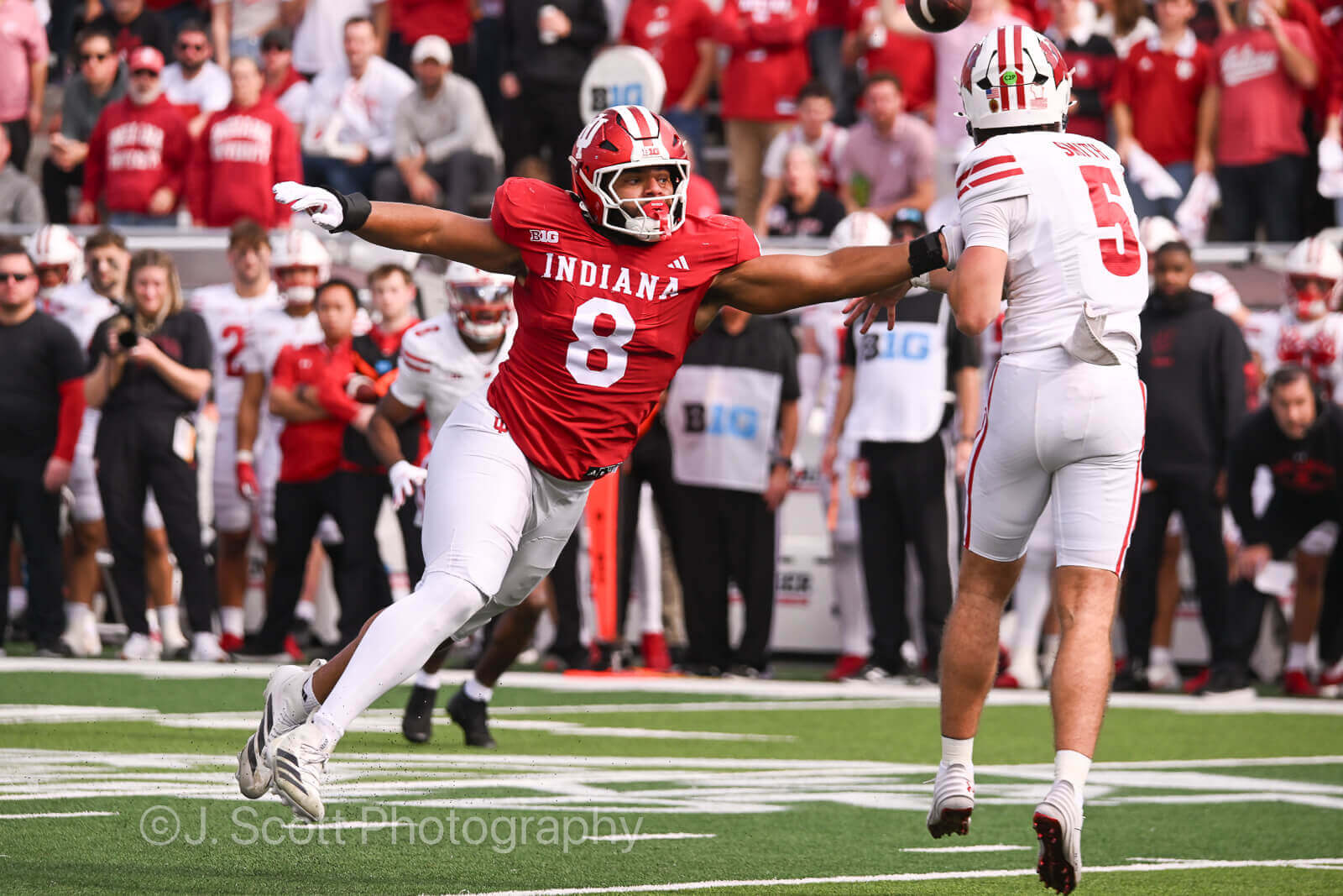 Photos of IU football vs. Wisconsin at Memorial Stadium.