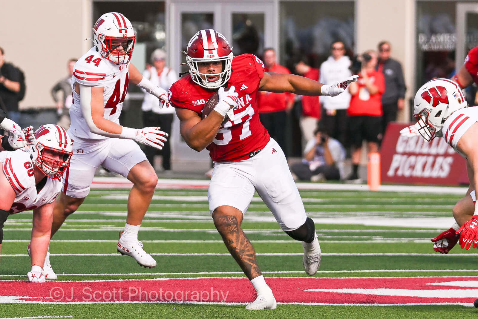 Photos of IU football vs. Wisconsin at Memorial Stadium.