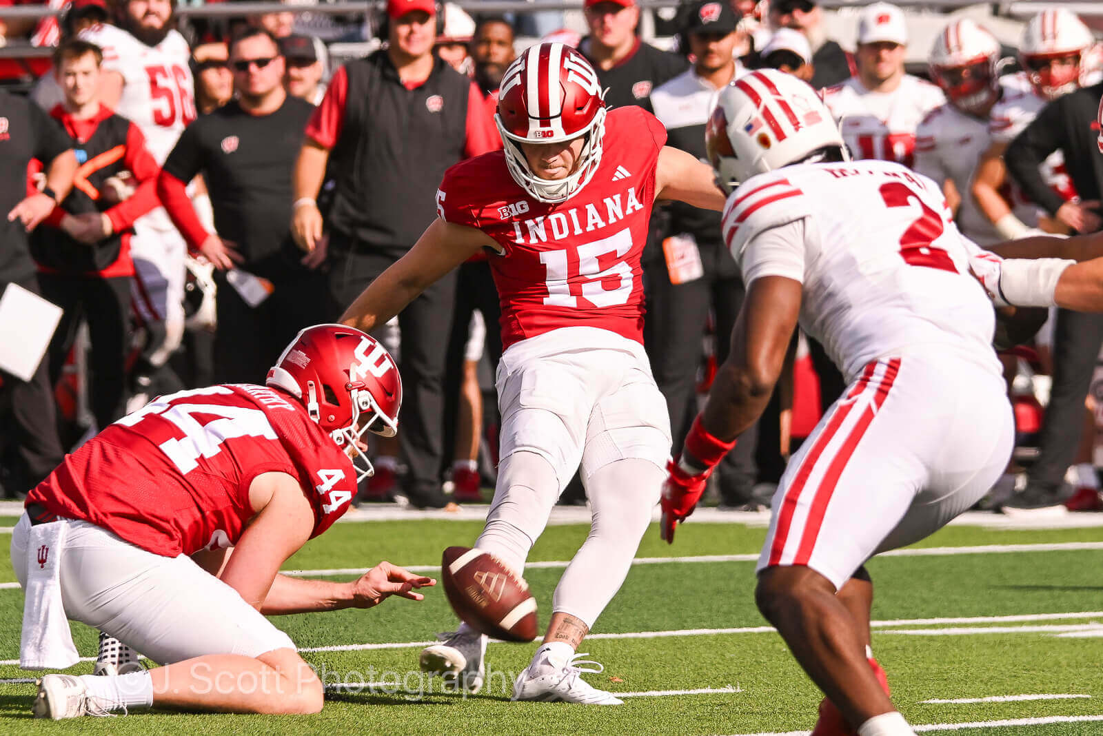 Photos of IU football vs. Wisconsin at Memorial Stadium.