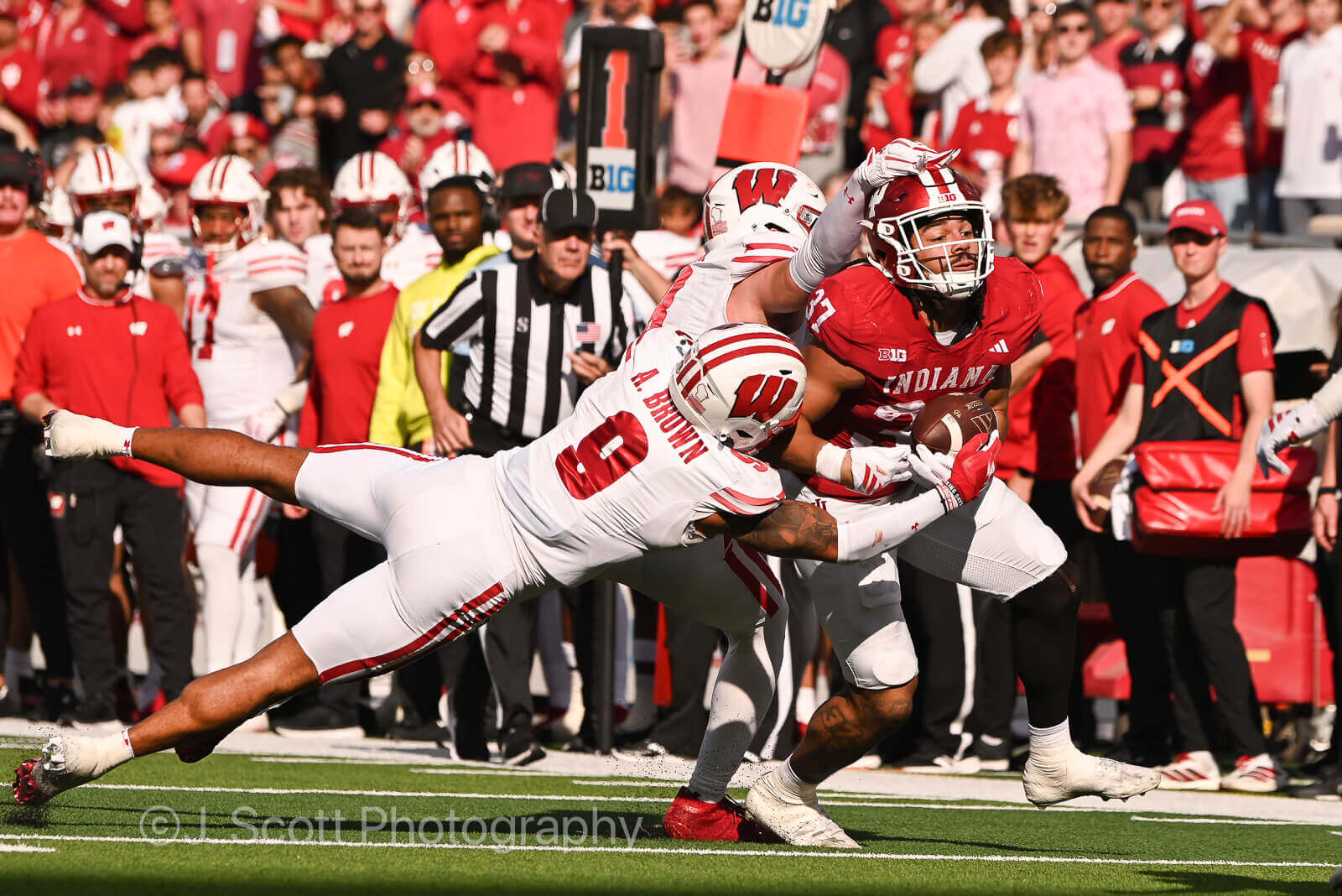 Photos of IU football vs. Wisconsin at Memorial Stadium.