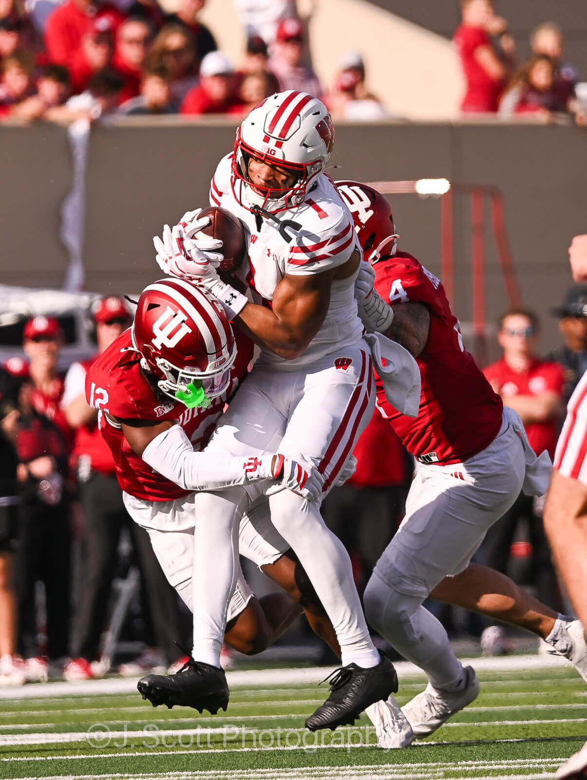 Photos of IU football vs. Wisconsin at Memorial Stadium.