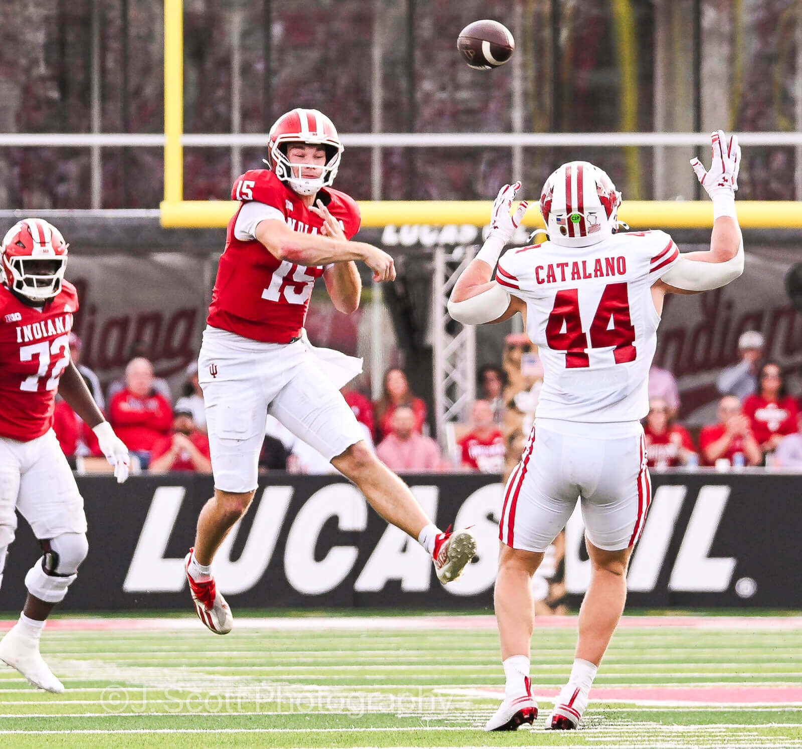 Photos of IU football vs. Wisconsin at Memorial Stadium.