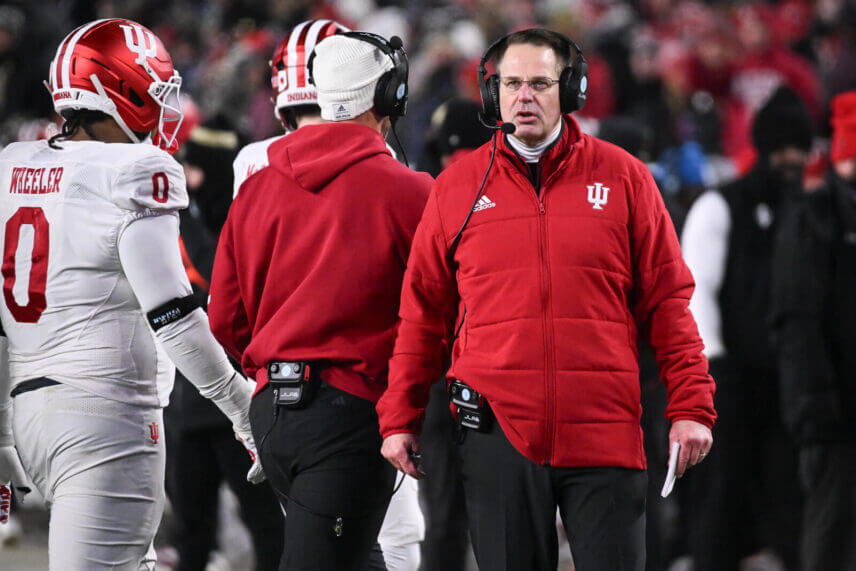Curt Cignetti on the sidelines at Purdue.
