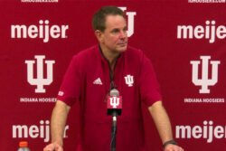 Curt Cignetti addresses the media.