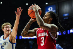 Lamar Wilkerson attempts a 3-pointer.