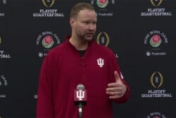IU defensive coordinator Bryant Haines.