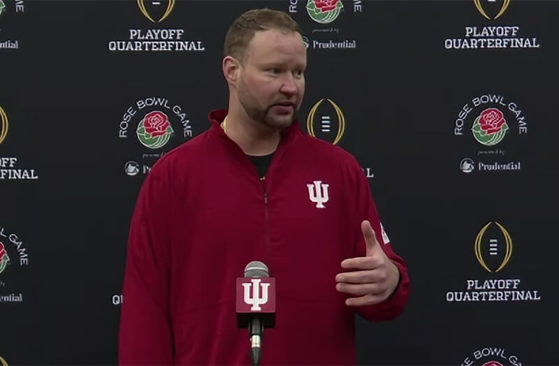 IU defensive coordinator Bryant Haines.