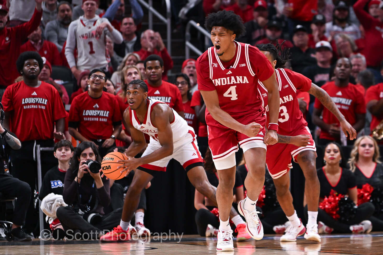 Photos of IU basketball's 87-78 loss to Louisville at Gainbridge Fieldhouse.