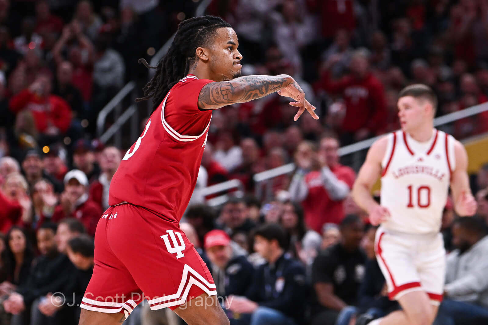 Photos of IU basketball's 87-78 loss to Louisville at Gainbridge Fieldhouse.