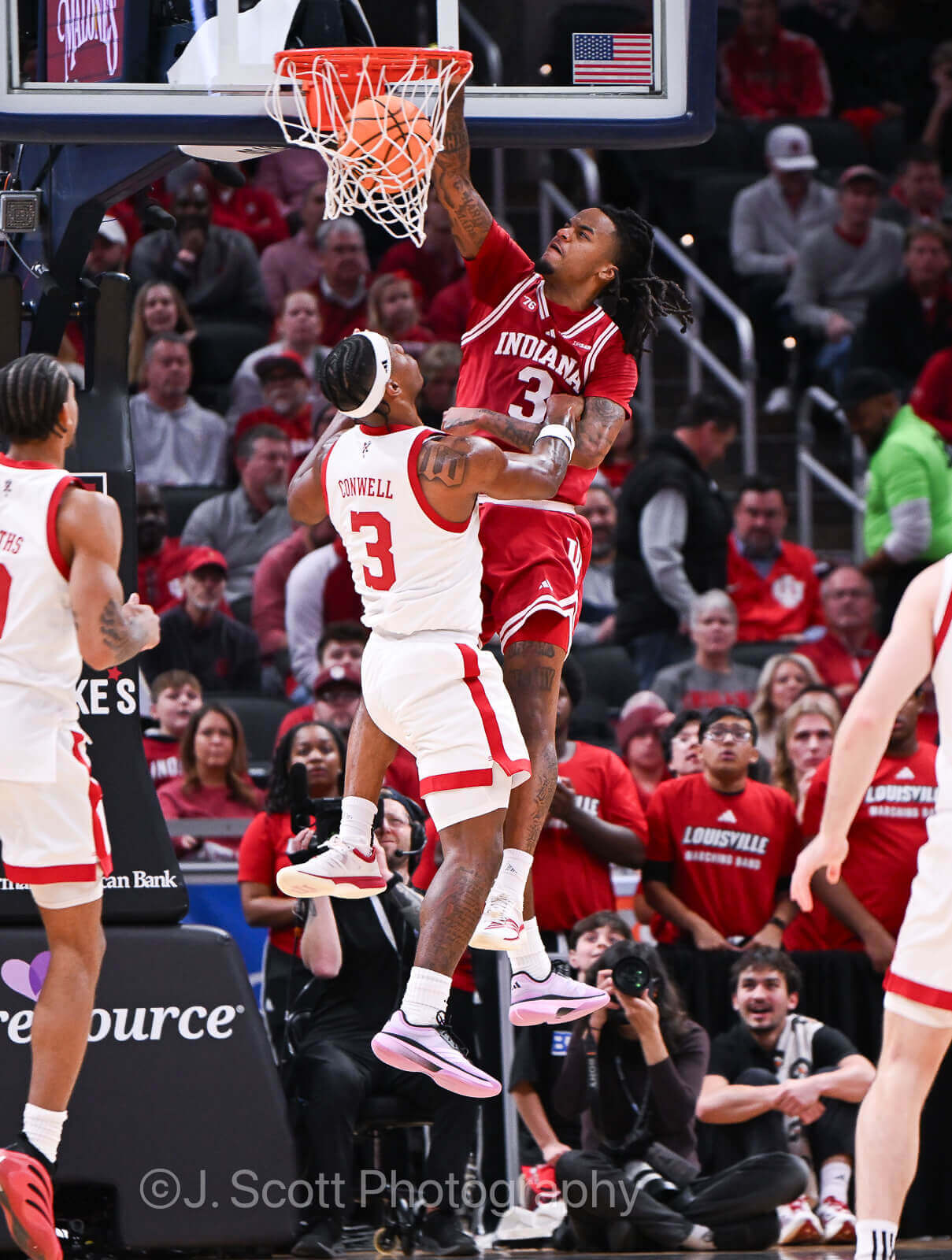 Photos of IU basketball's 87-78 loss to Louisville at Gainbridge Fieldhouse.