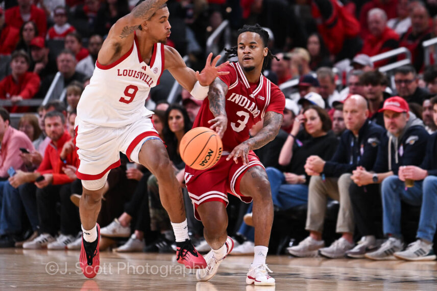 Photos of IU basketball's 87-78 loss to Louisville at Gainbridge Fieldhouse.
