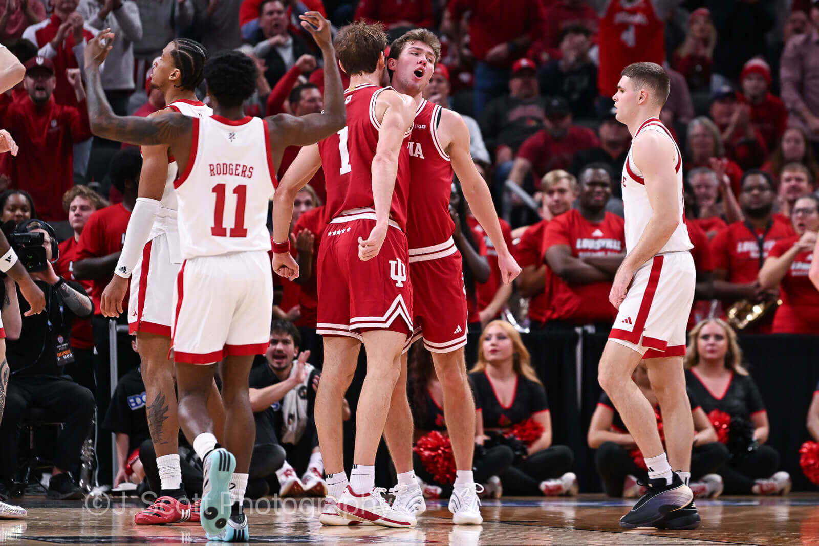 Photos of IU basketball's 87-78 loss to Louisville at Gainbridge Fieldhouse.