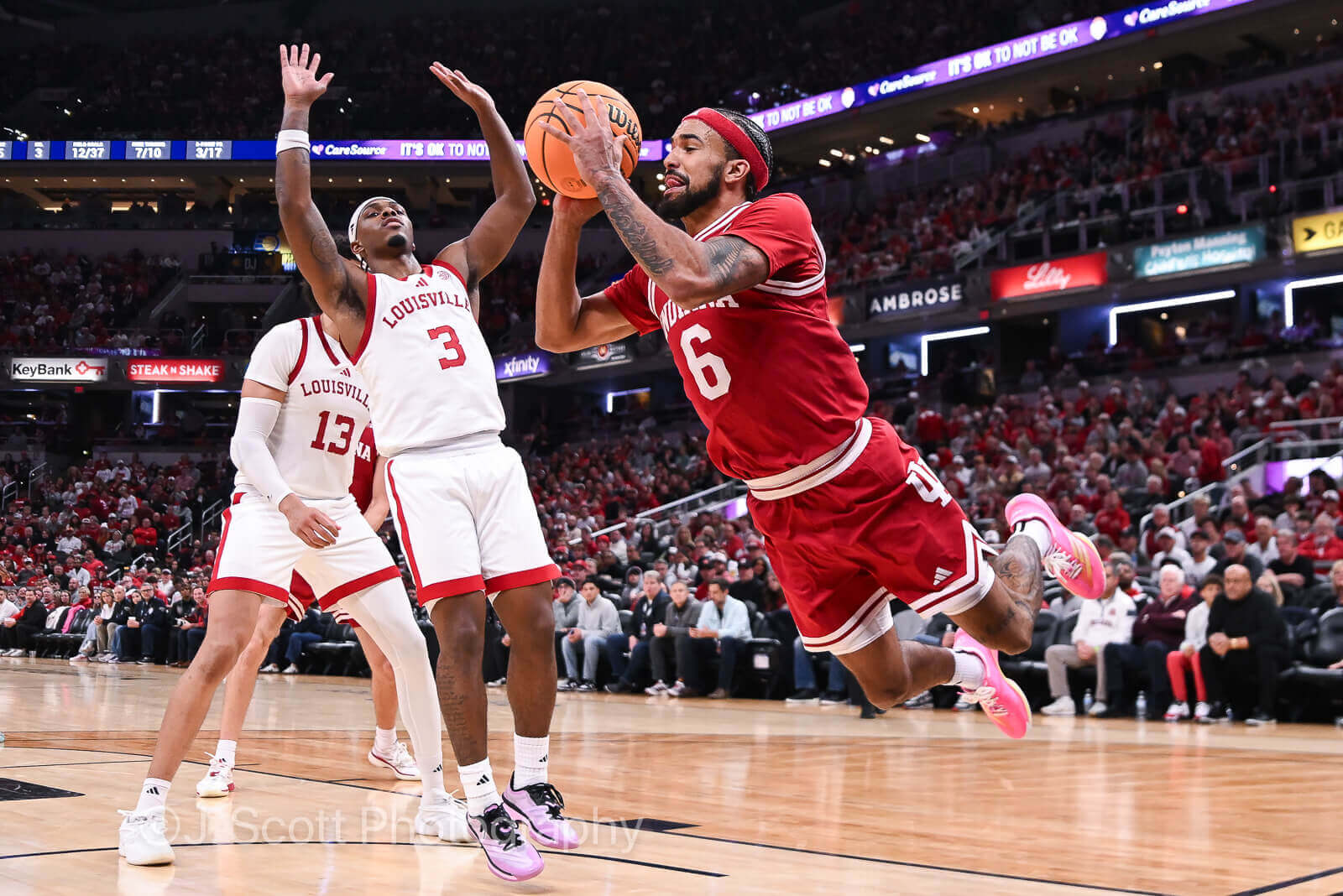 Photos of IU basketball's 87-78 loss to Louisville at Gainbridge Fieldhouse.