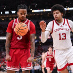 Photos of IU basketball's 87-78 loss to Louisville at Gainbridge Fieldhouse.