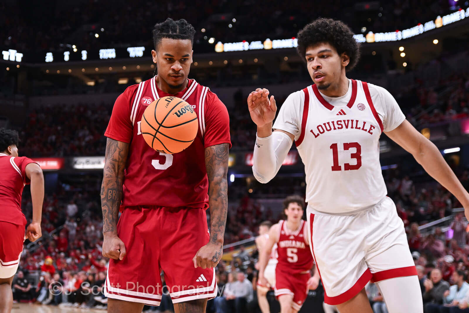 Photos of IU basketball's 87-78 loss to Louisville at Gainbridge Fieldhouse.