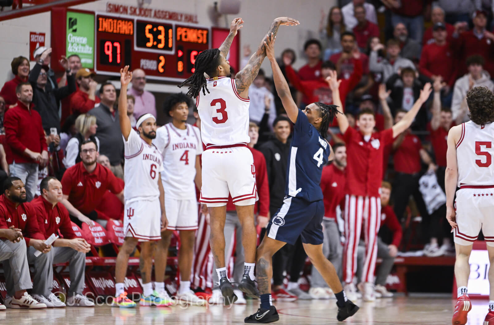 Photos from IU basketball’s 113-72 win against Penn State at Simon Skjodt Assembly Hall.
