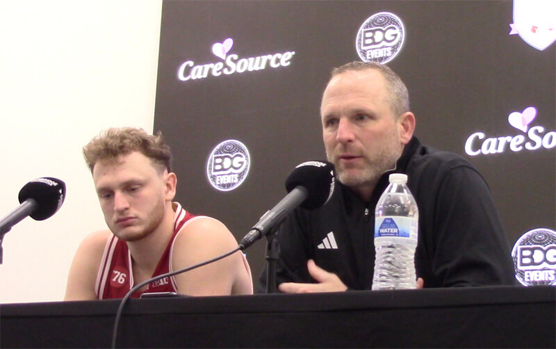 Darian DeVries and Tucker DeVries addressed the media following IU basketball's loss to Louisville.