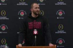 IU football offensive coordinator Mike Shanahan.