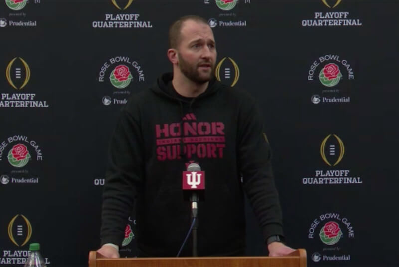 Video: Mike Shanahan media availability ahead of CFP quarterfinal matchup against Alabama – Inside the Hall