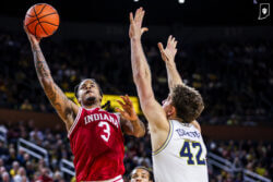 Lamar Wilkerson attempts a layup at Michigan.