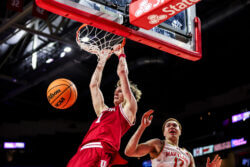 Reed Bailey dunks the ball at Maryland.