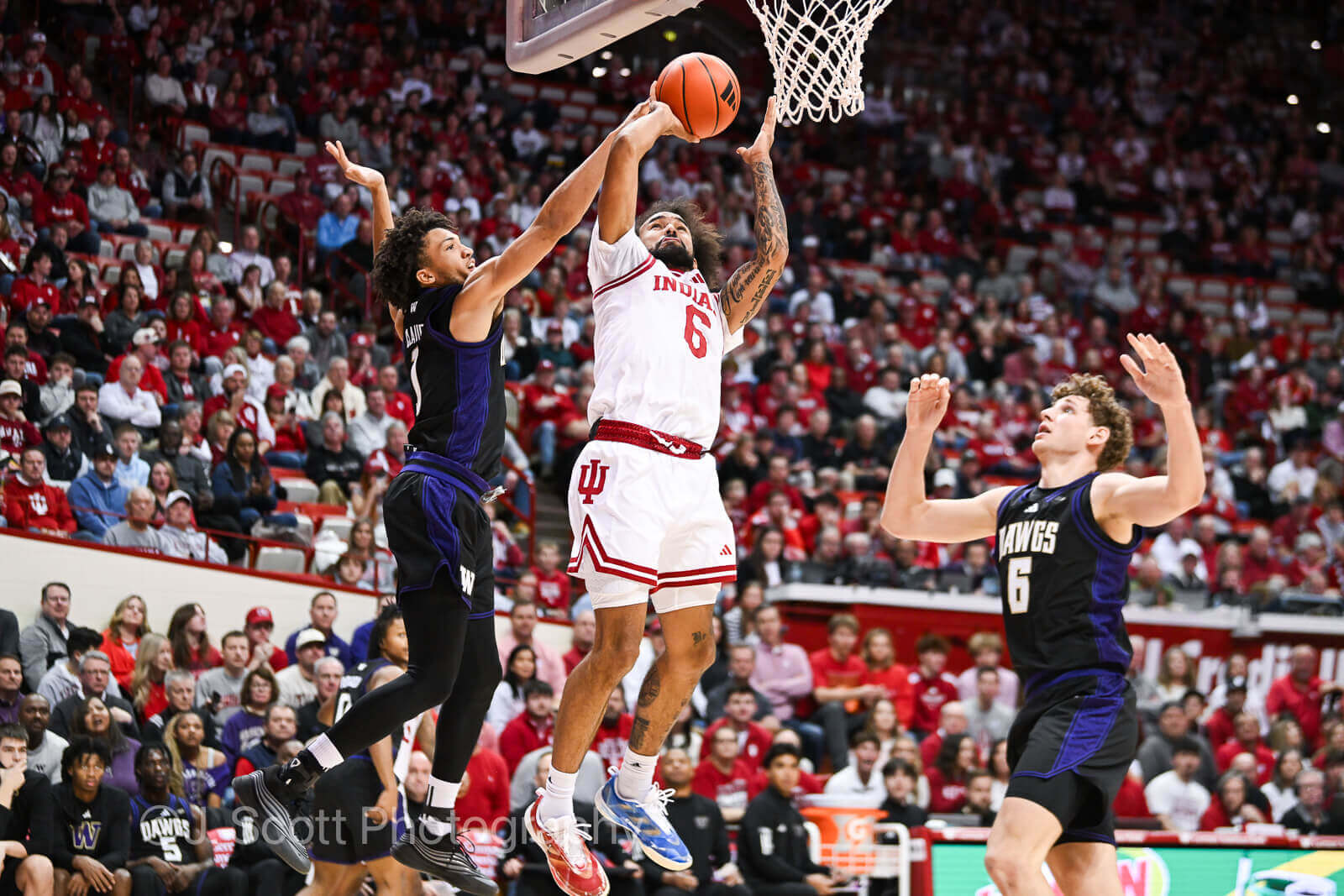 Photos from IU basketball's 90-80 win against Washington at Simon Skjodt Assembly Hall.
