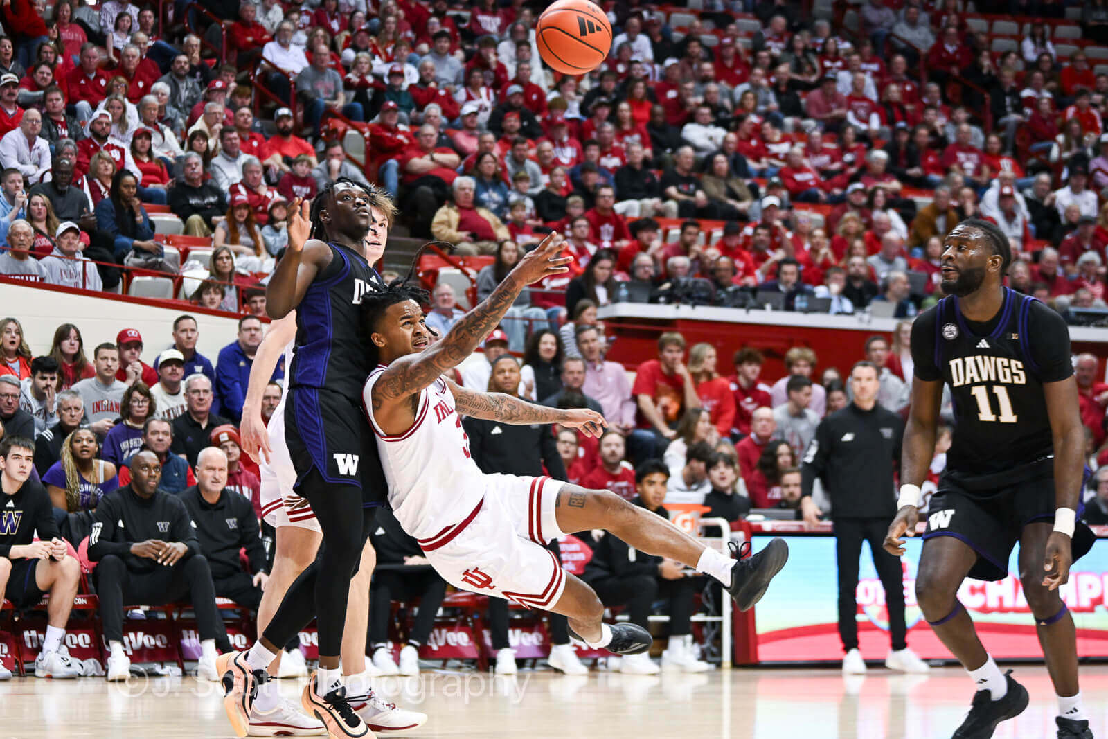 Photos from IU basketball's 90-80 win against Washington at Simon Skjodt Assembly Hall.
