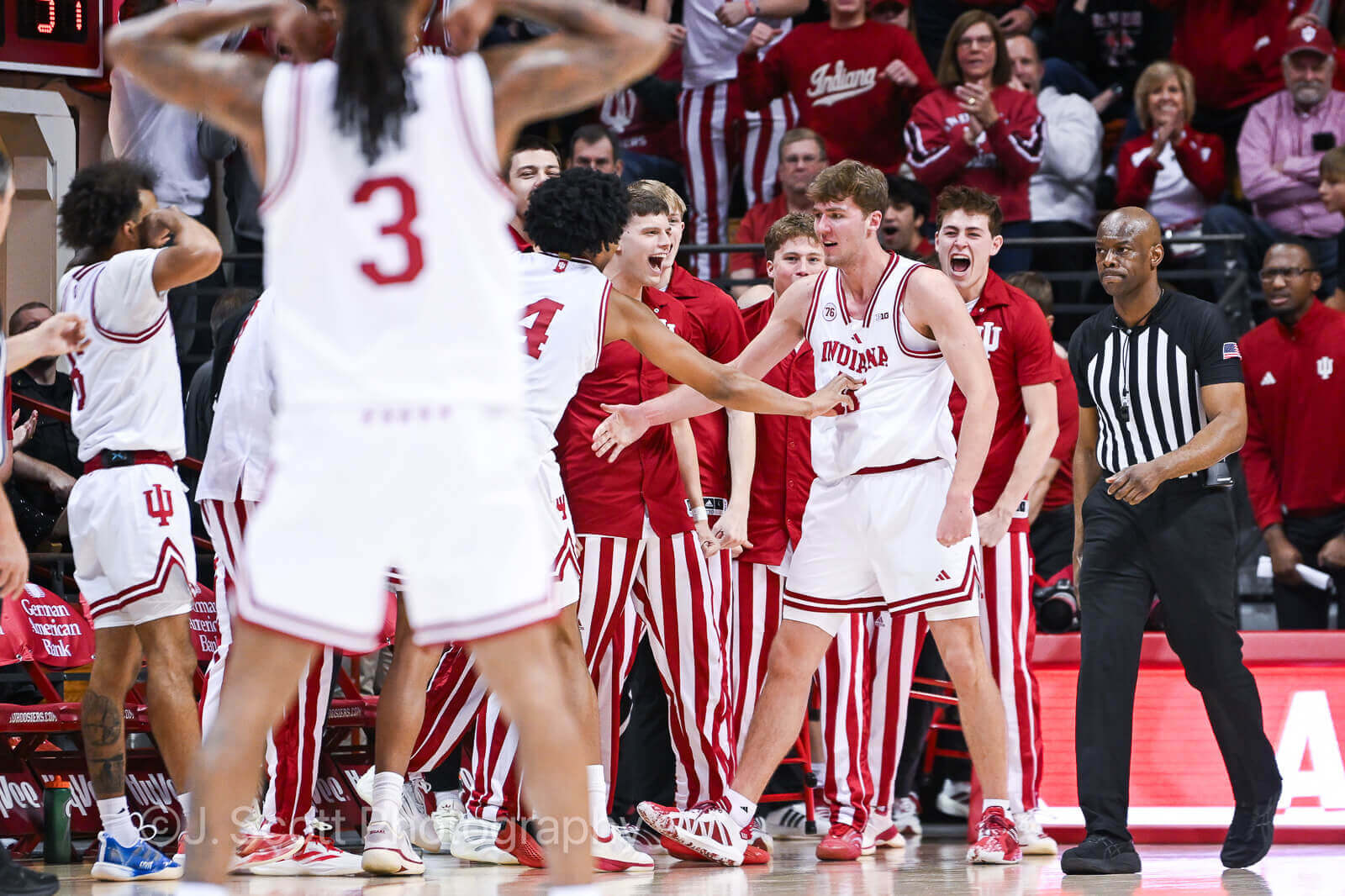 Photos from IU basketball's 90-80 win against Washington at Simon Skjodt Assembly Hall.