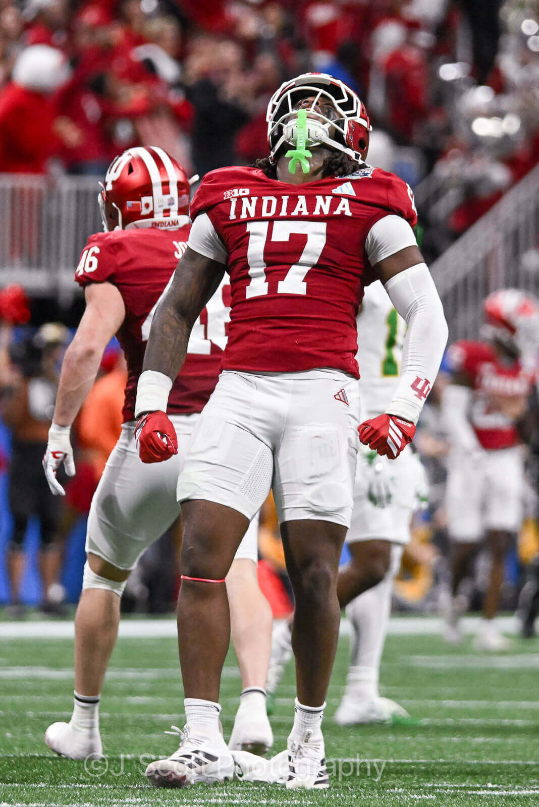 ATLANTA – Check out 81 photos by Jamie Owens from Indiana's 56-22 win against Oregon in the CFP semifinal at the Chick-fil-A Peach Bowl at Mercedes-Benz Stadium.