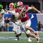 ATLANTA – Check out 81 photos by Jamie Owens from Indiana's 56-22 win against Oregon in the CFP semifinal at the Chick-fil-A Peach Bowl at Mercedes-Benz Stadium.