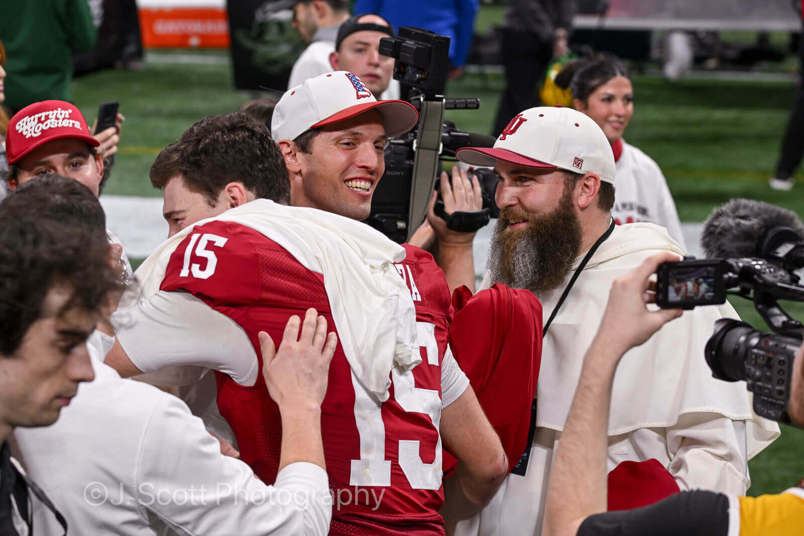 ATLANTA – Check out 81 photos by Jamie Owens from Indiana's 56-22 win against Oregon in the CFP semifinal at the Chick-fil-A Peach Bowl at Mercedes-Benz Stadium.