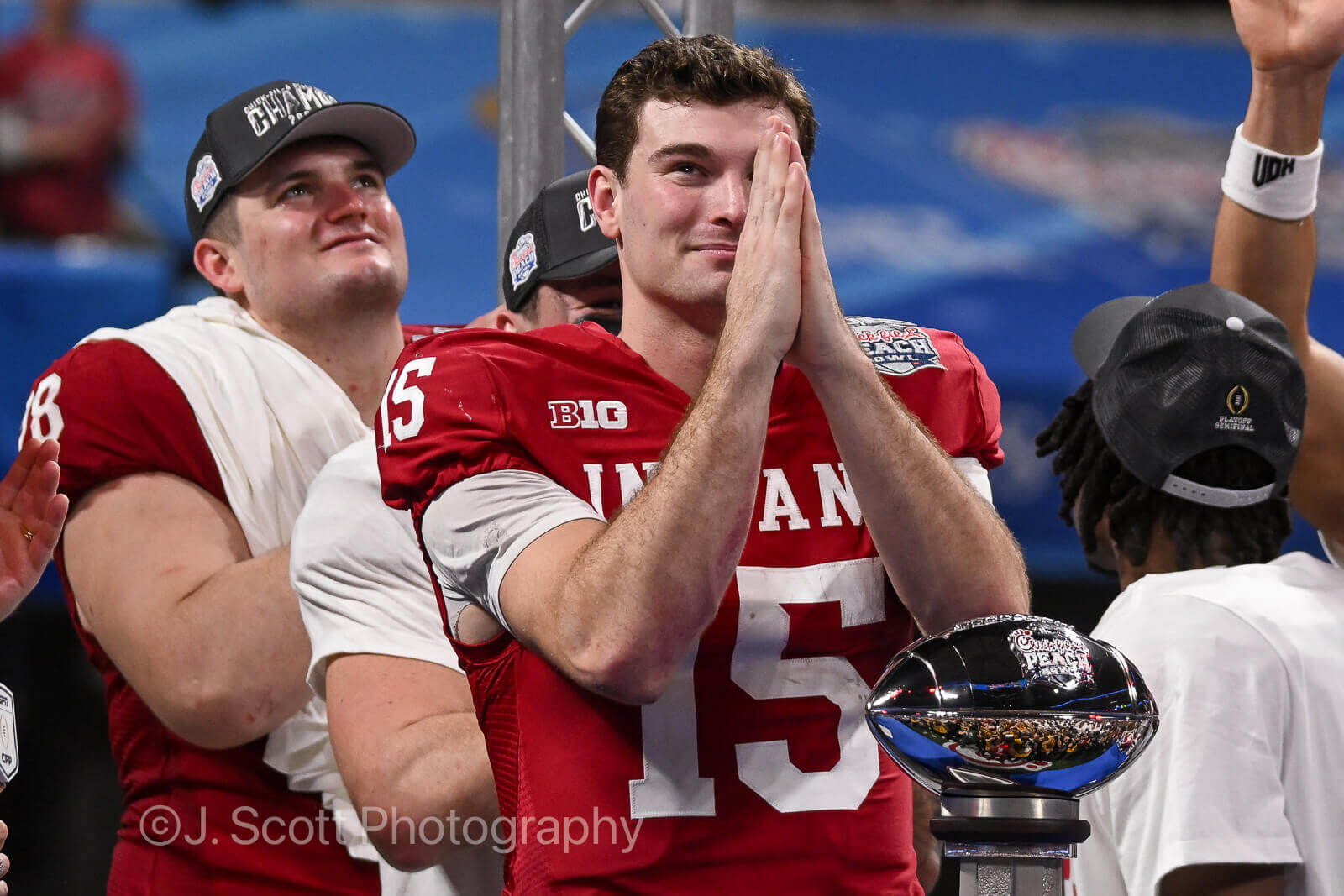 ATLANTA – Check out 81 photos by Jamie Owens from Indiana's 56-22 win against Oregon in the CFP semifinal at the Chick-fil-A Peach Bowl at Mercedes-Benz Stadium.