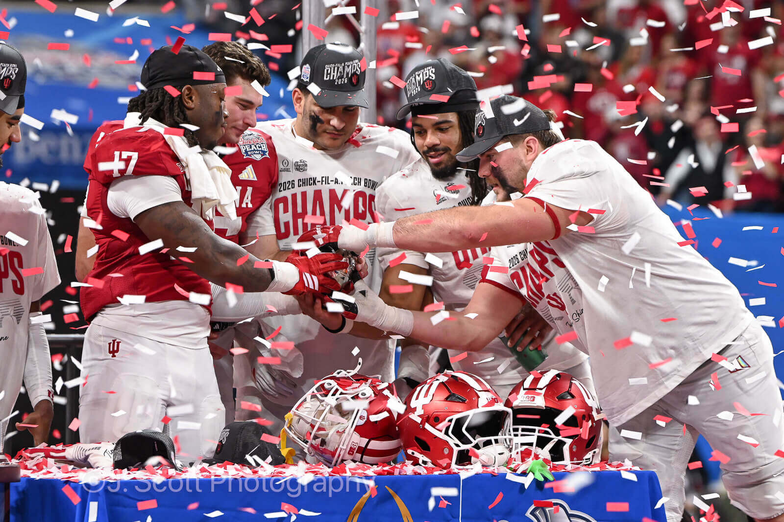 ATLANTA – Check out 81 photos by Jamie Owens from Indiana's 56-22 win against Oregon in the CFP semifinal at the Chick-fil-A Peach Bowl at Mercedes-Benz Stadium.