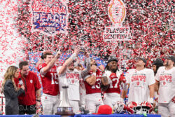 ATLANTA – Check out 81 photos by Jamie Owens from Indiana's 56-22 win against Oregon in the CFP semifinal at the Chick-fil-A Peach Bowl at Mercedes-Benz Stadium.