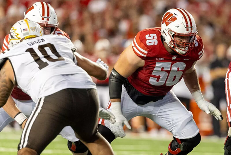 Wisconsin offensive lineman Joe Brunner.