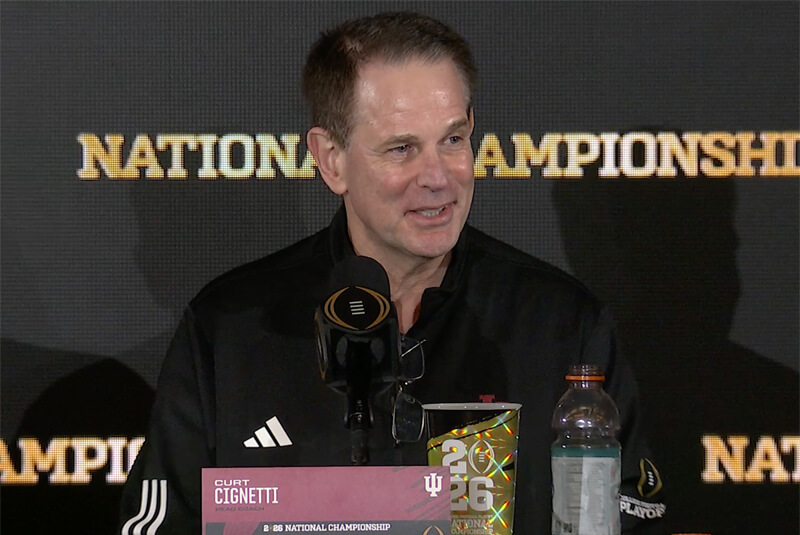 Curt Cignetti the morning after winning the national championship.