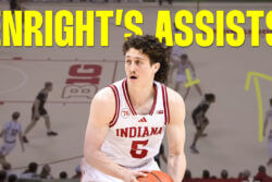 Conor Enright with a basketball in his hands.